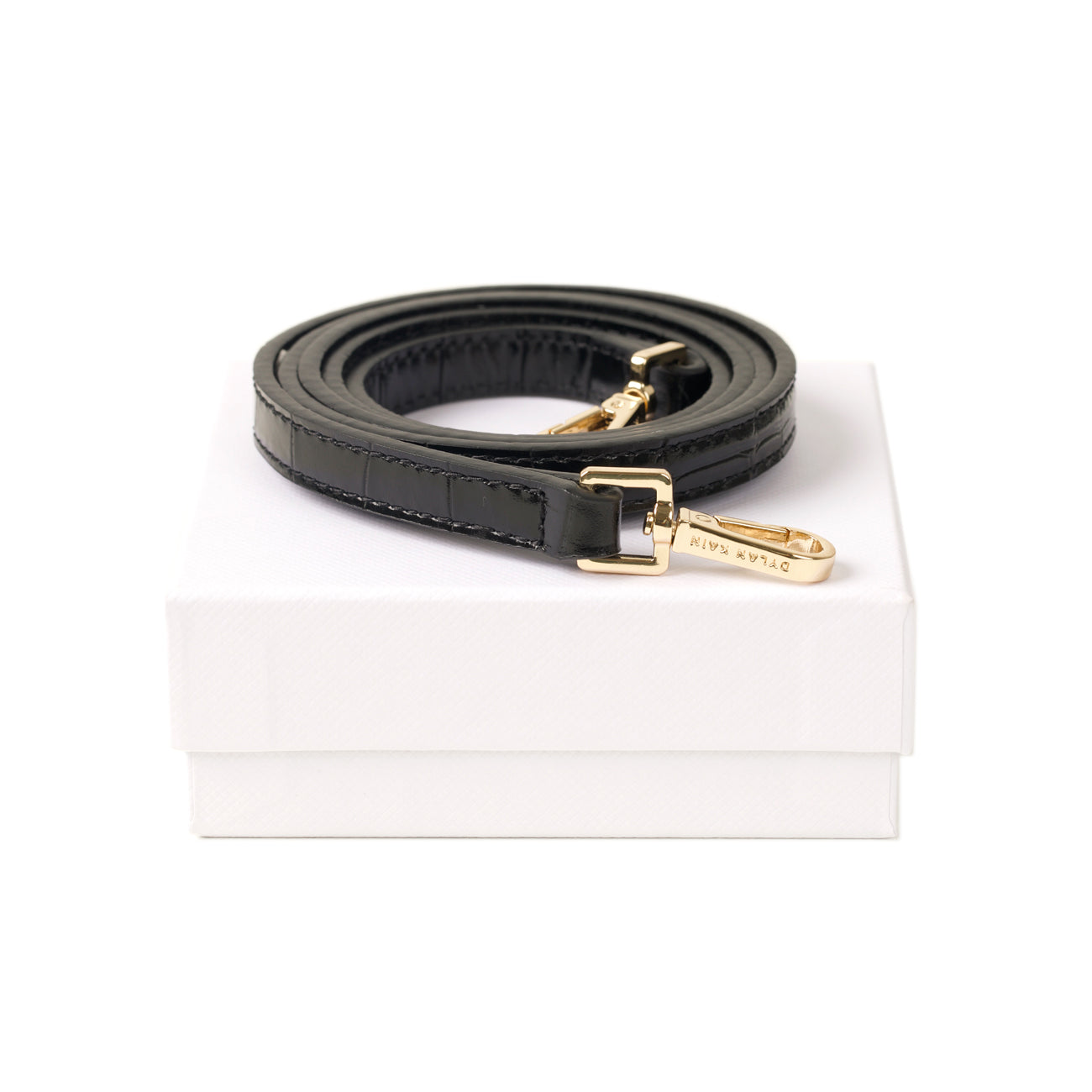 The Fixed 12mm Croc-effect Strap Light Gold