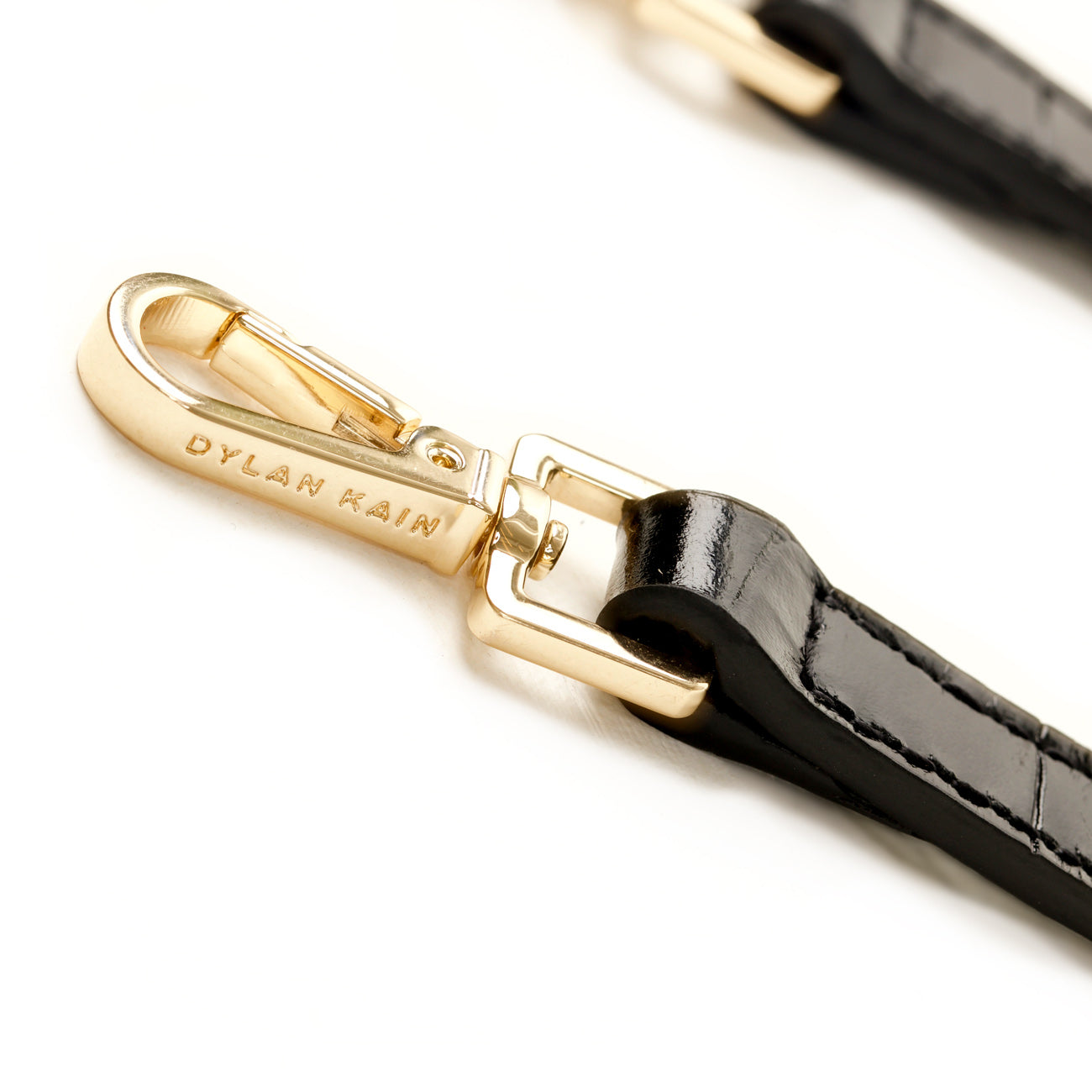 The Fixed 12mm Croc-effect Strap Light Gold