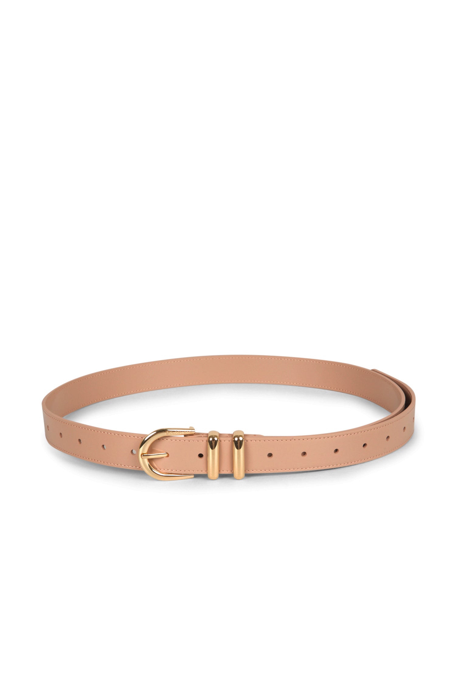 The Tia Patent Belt Fawn - Gift Edit