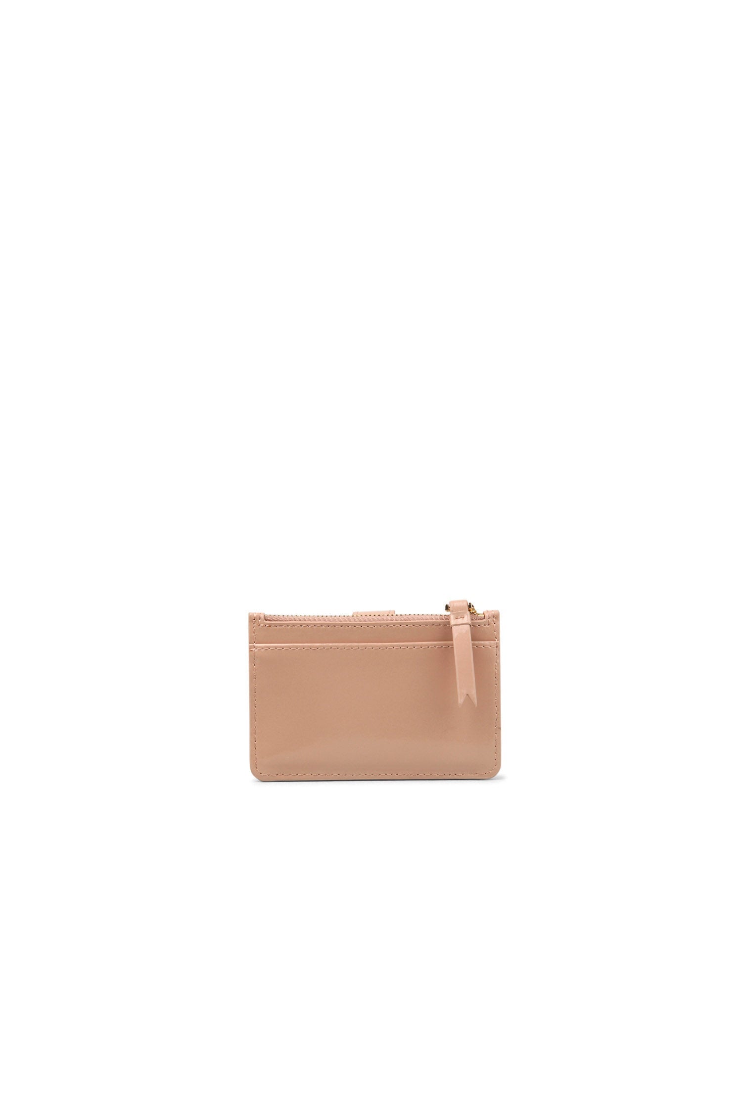 The Zoe Patent Card Wallet Fawn - Gift Edit
