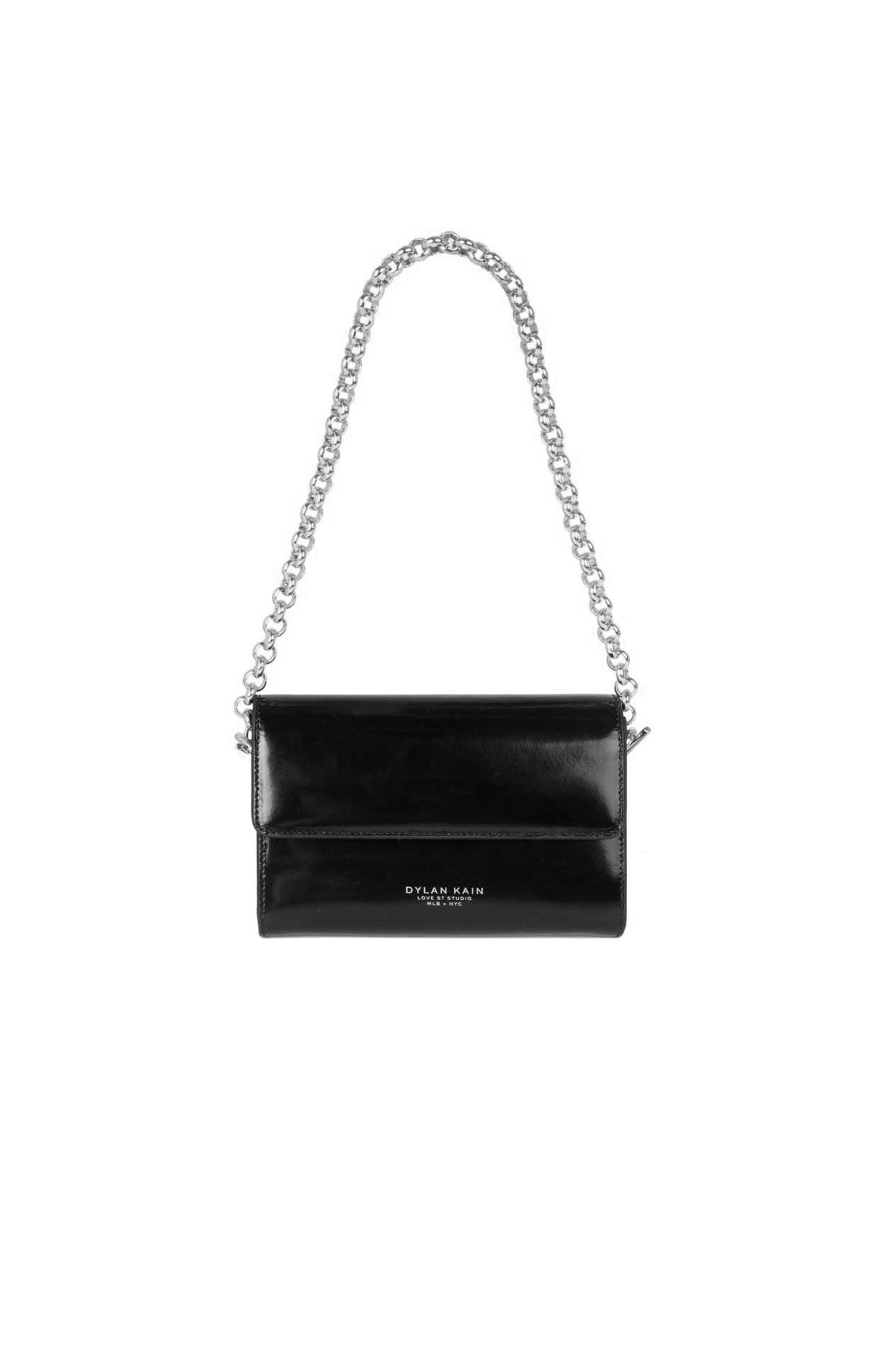 The Juicy Patent Wallet Black Silver
