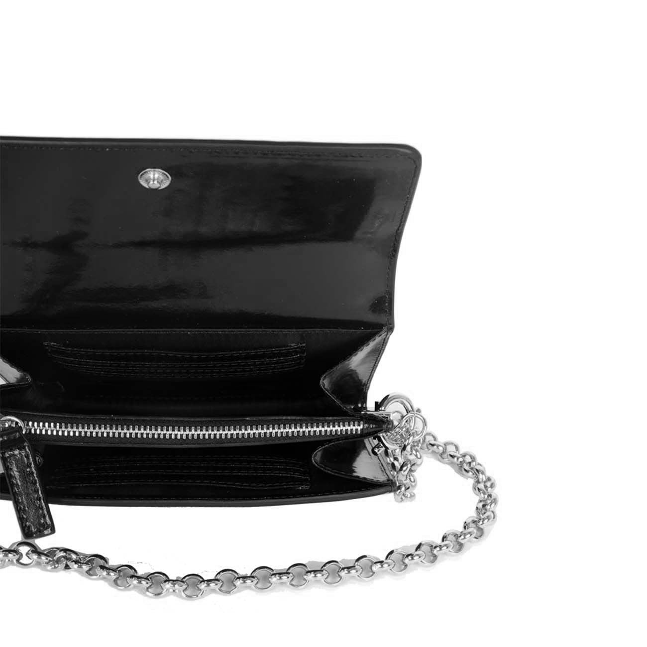 SAMPLE - The Juicy Patent Phone Wallet Black Silver