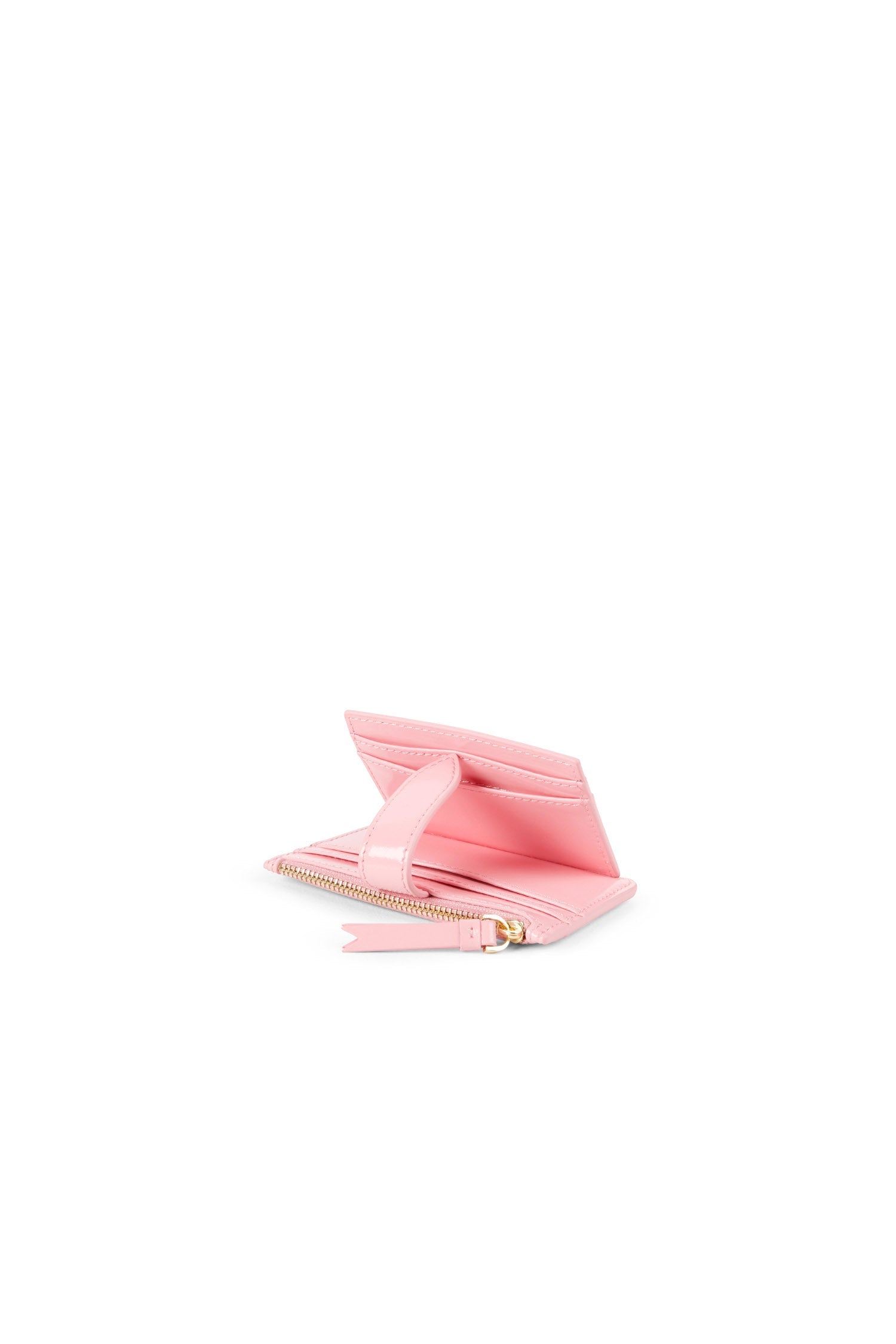 The Zoe Patent Card Wallet Candy Pink - Gift Edit