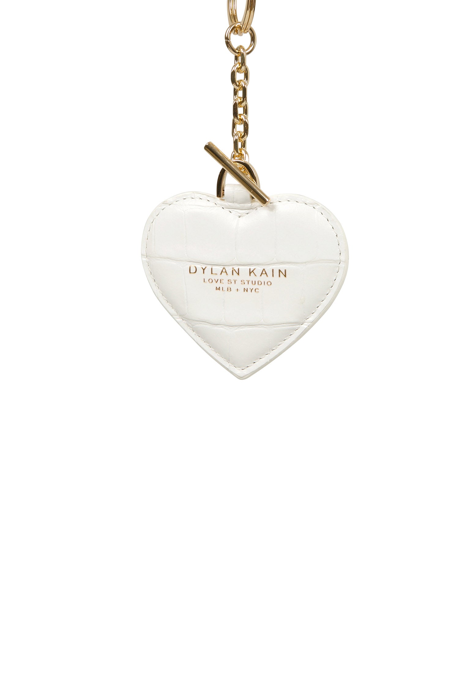 Dylan Kain Heart Keychain White