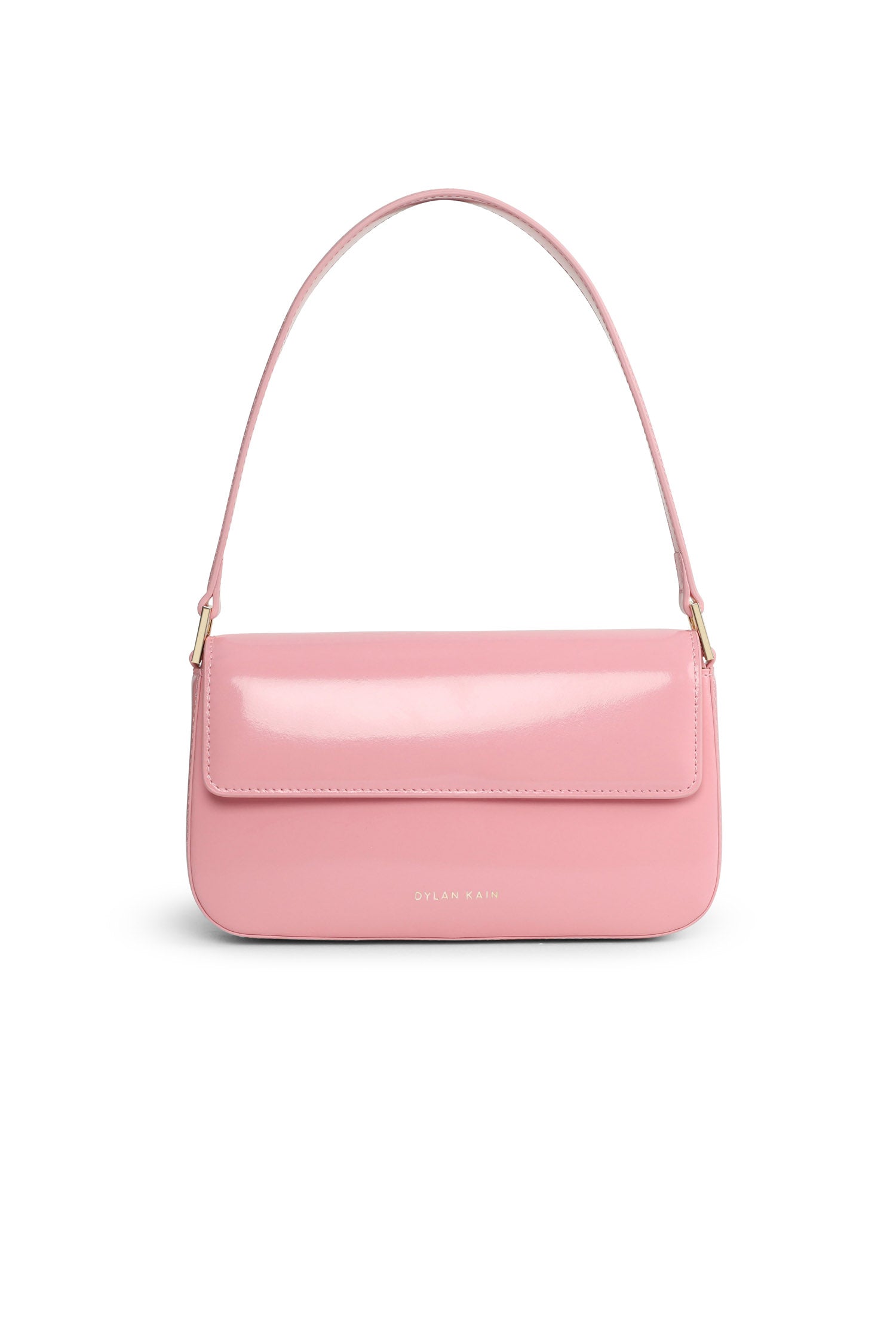 The Baguette Patent Bag Candy Pink Light Gold