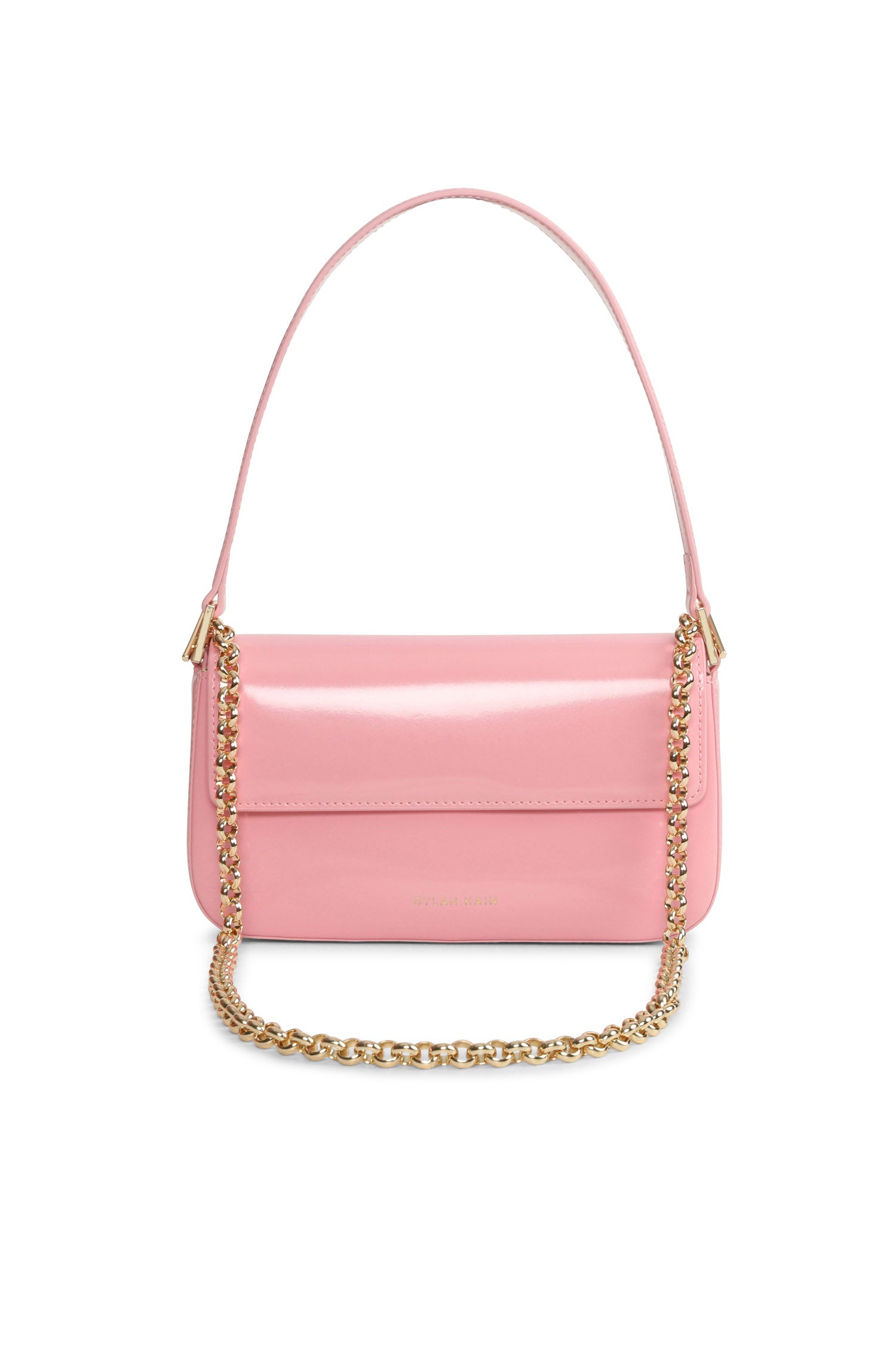 The Baguette Patent Bag Candy Pink Light Gold